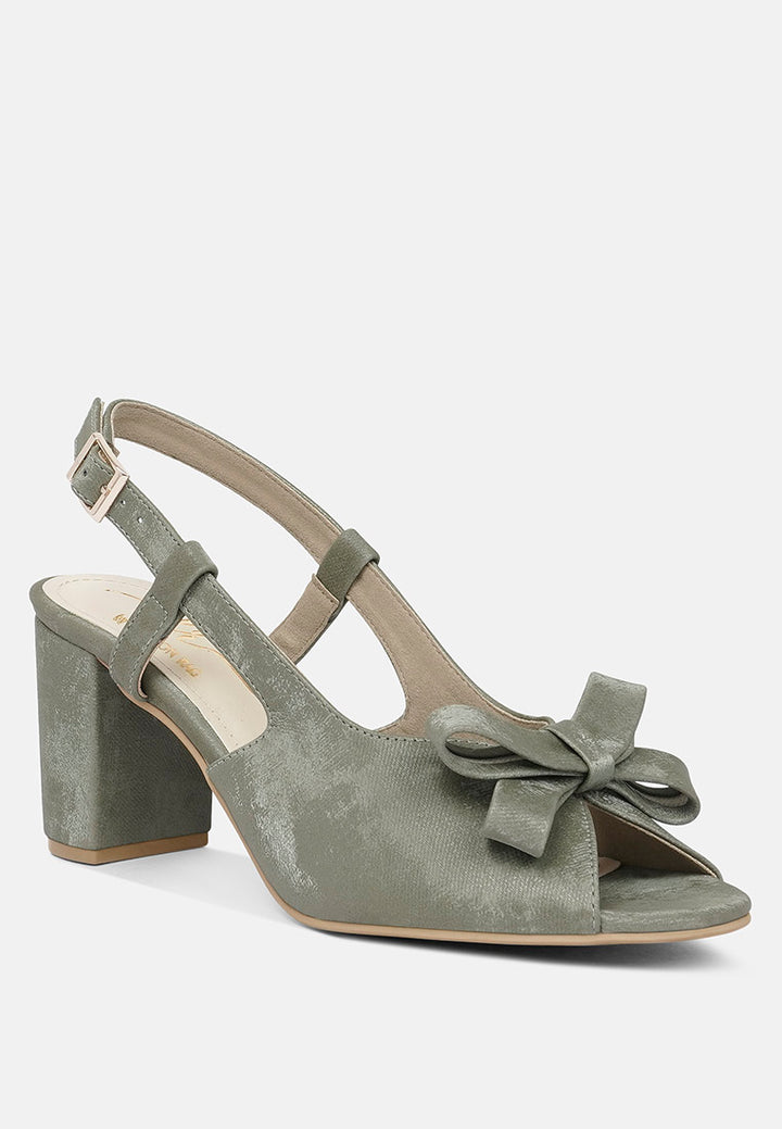 women the bow affair microfiber sandals#color_olive-green