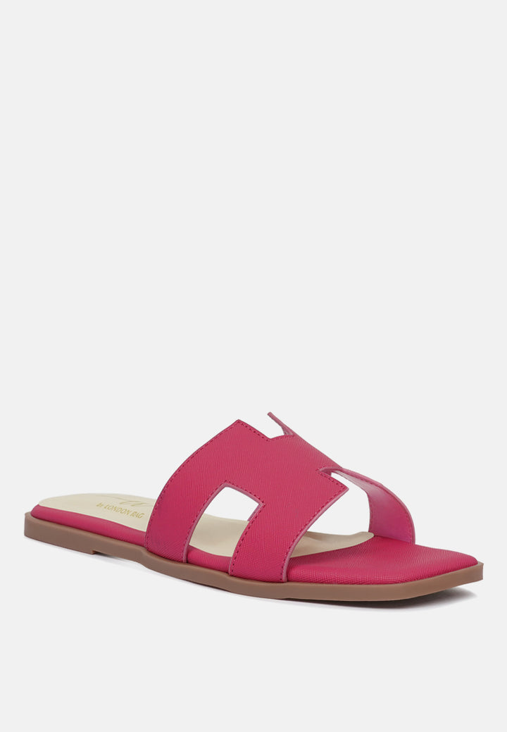 women square toe slip on flats#color_fuchsia