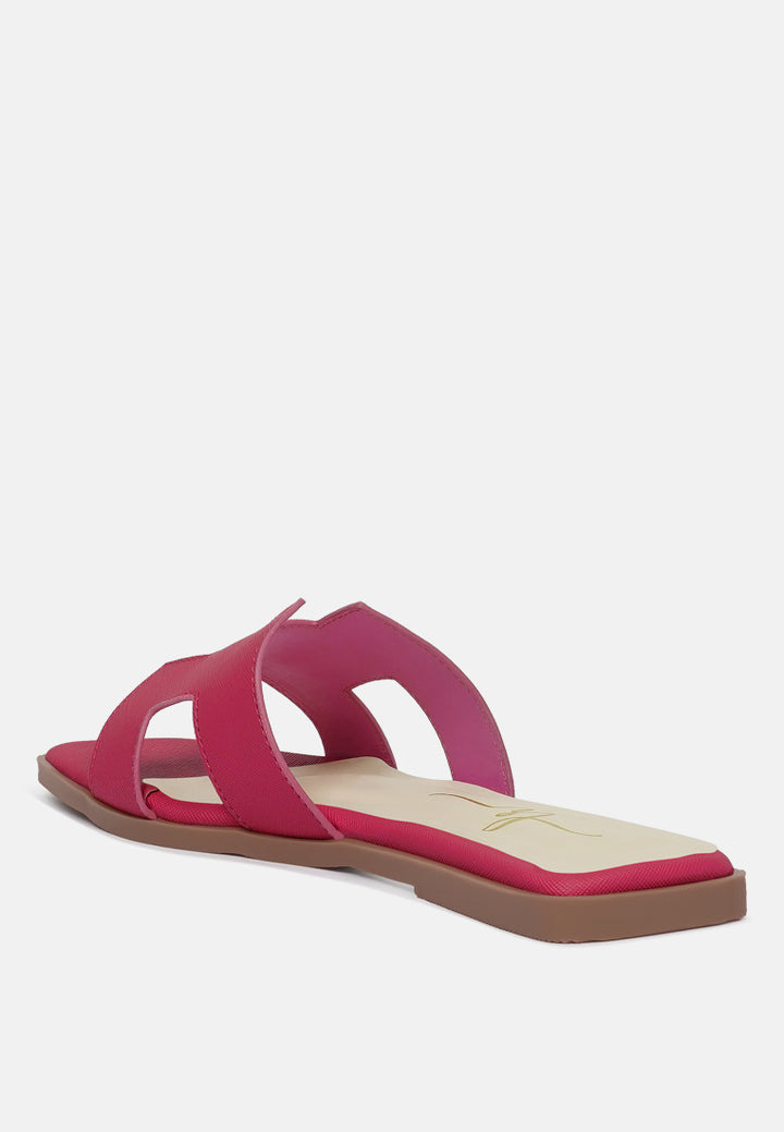 women square toe slip on flats#color_fuchsia