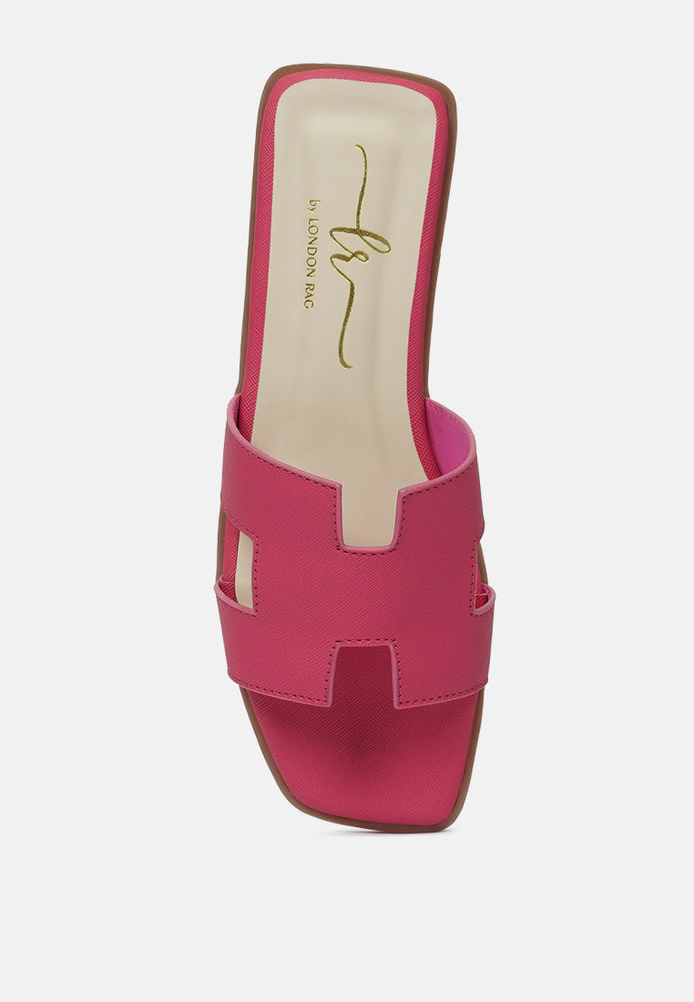 women square toe slip on flats#color_fuchsia