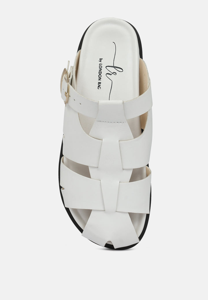 women faux leather slip on flats#color_white