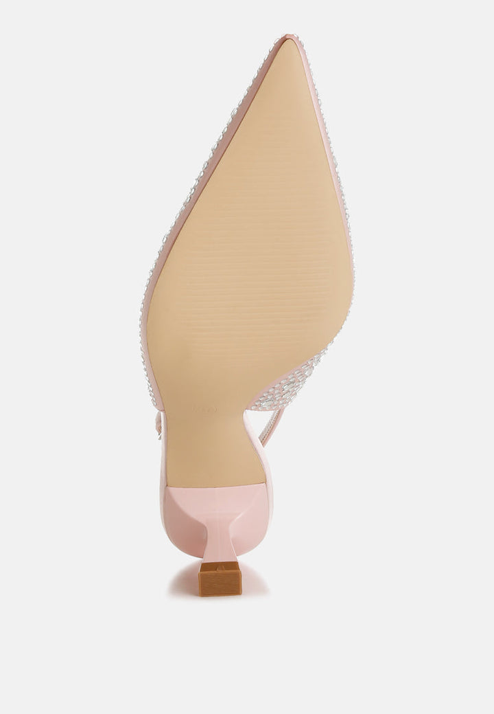 pointed toe arhinestone slingbacks
#color_pink