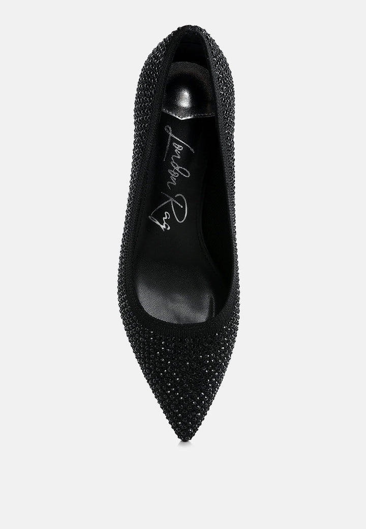 breathable flyknit rhinestone pumps
#color_black