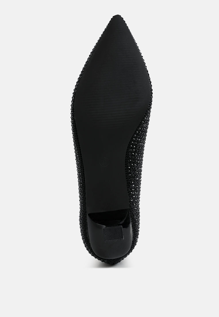 breathable flyknit rhinestone pumps
#color_black