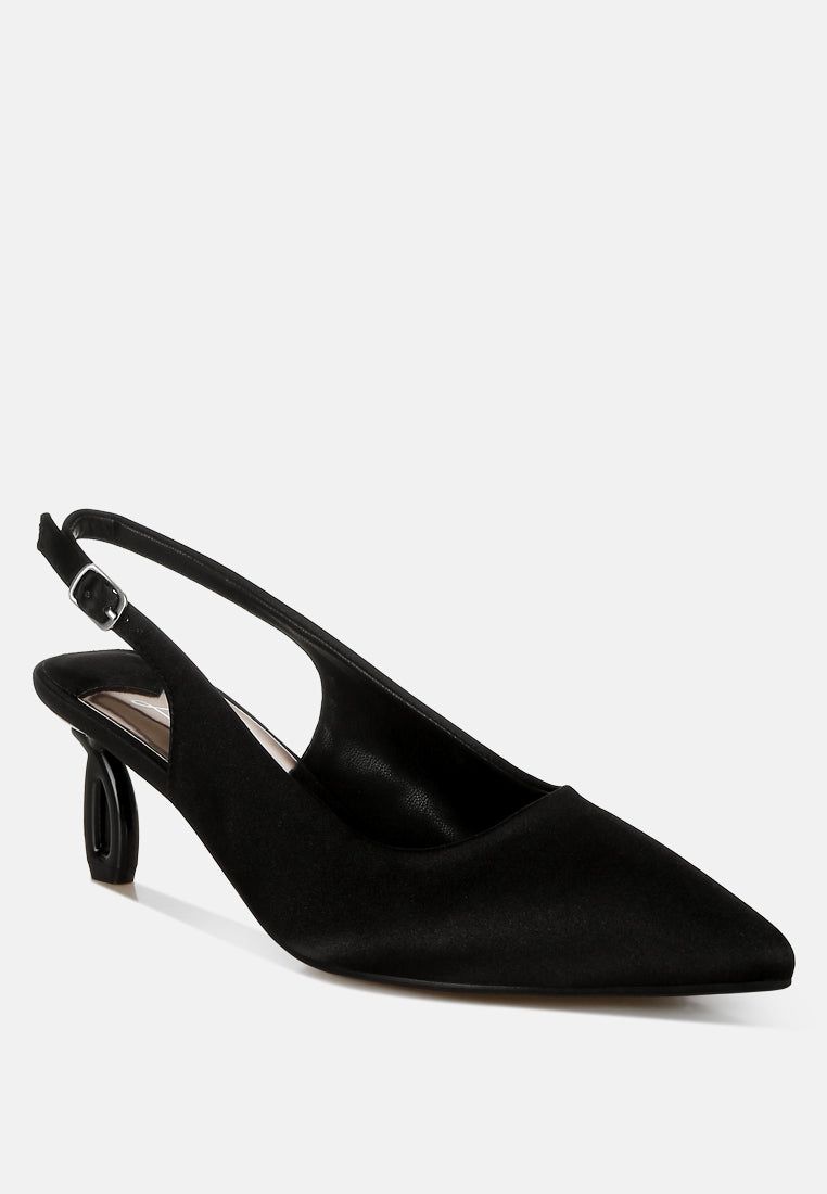 satin pointed toe slingbacks by ruw#color_black