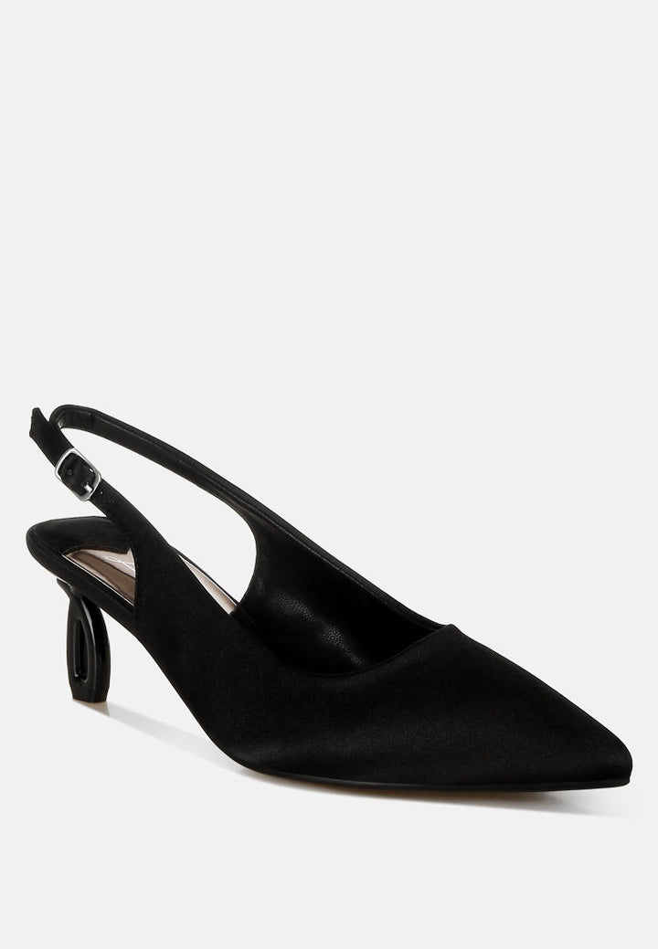 satin pointed toe slingbacks by ruw#color_black