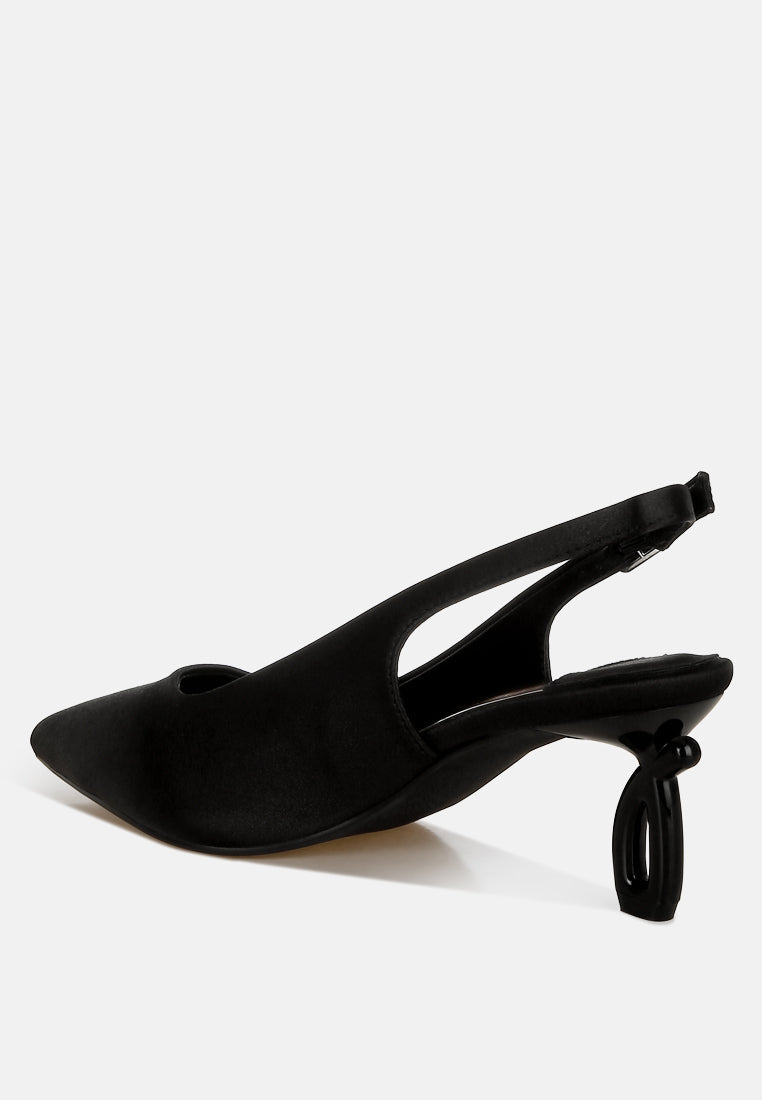 satin pointed toe slingbacks by ruw#color_black