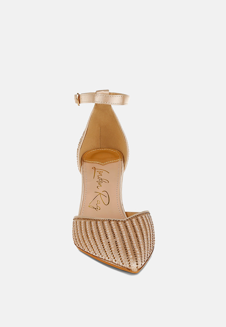 pearls & sequins embellished stiletto sandals#color_gold