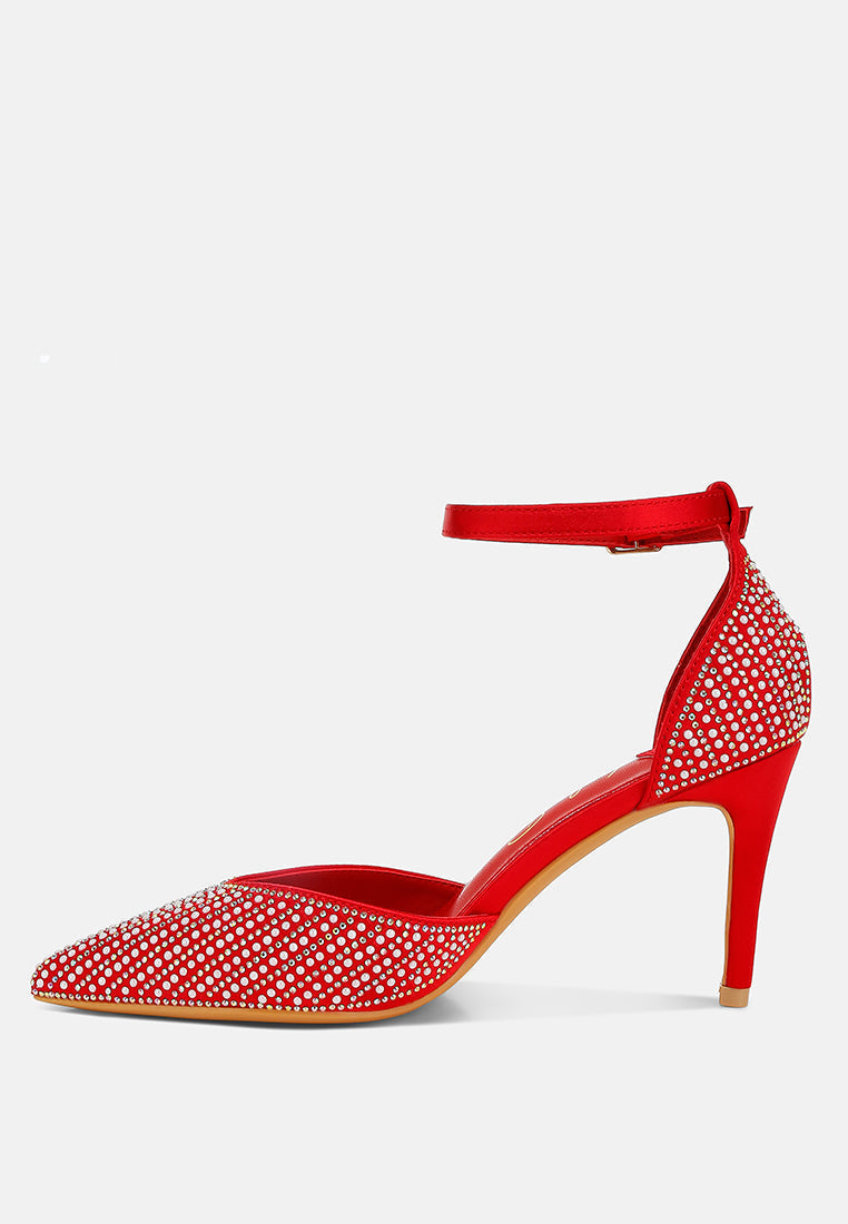 pearls & sequins embellished stiletto sandals#color_red