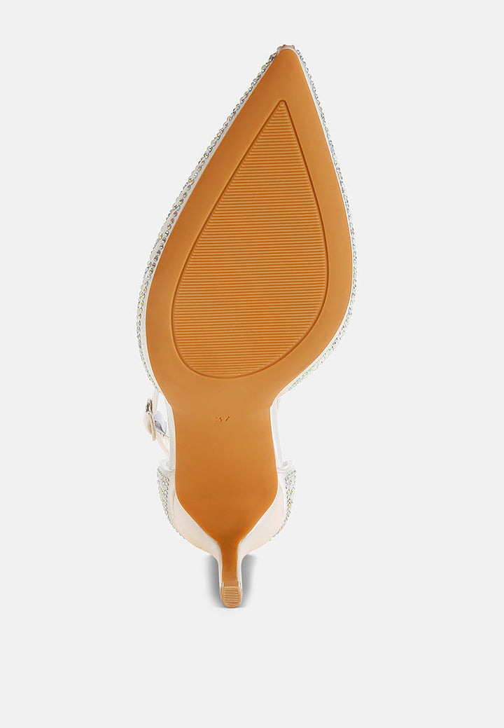 pearls & sequins embellished stiletto sandals#color_white