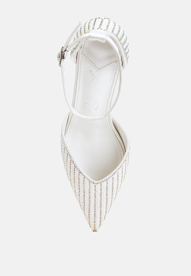 pearls & sequins embellished stiletto sandals#color_white