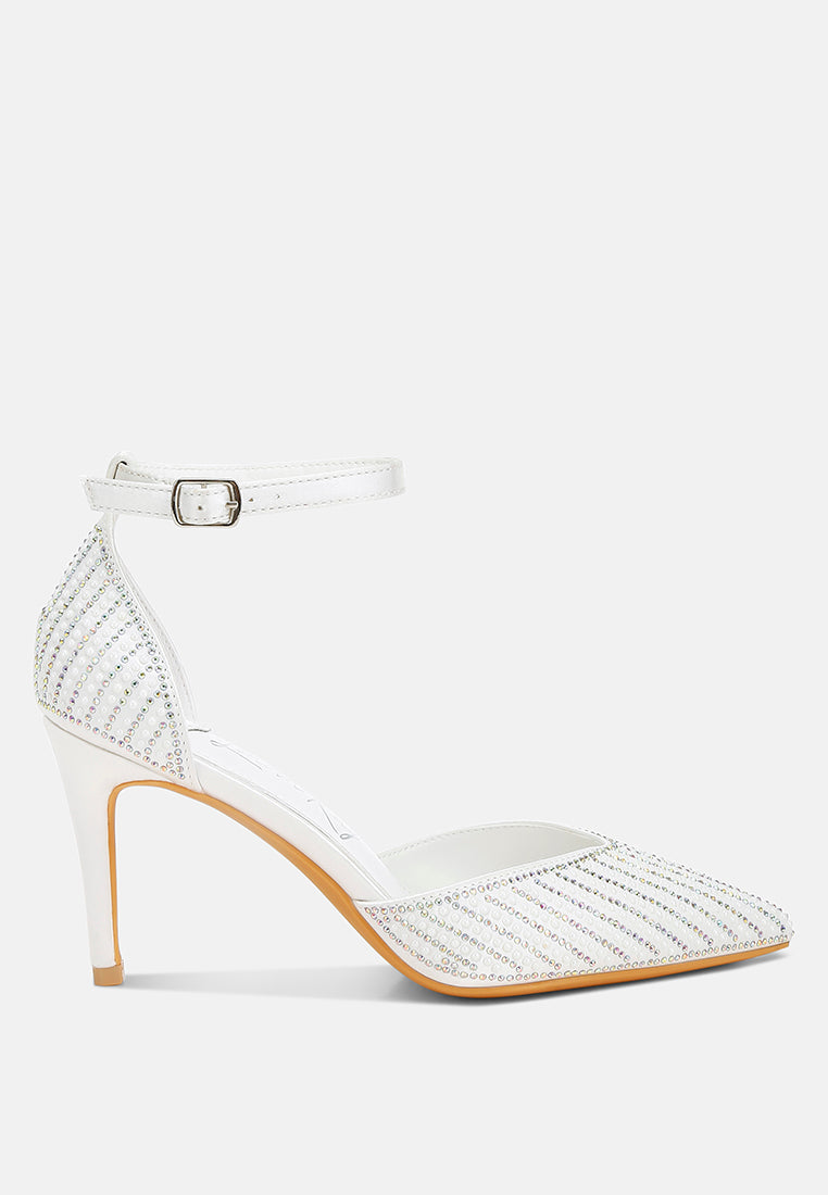pearls & sequins embellished stiletto sandals#color_white