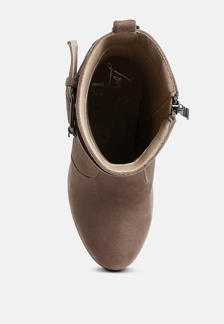 women flared block heel mid-calf boots#color_taupe