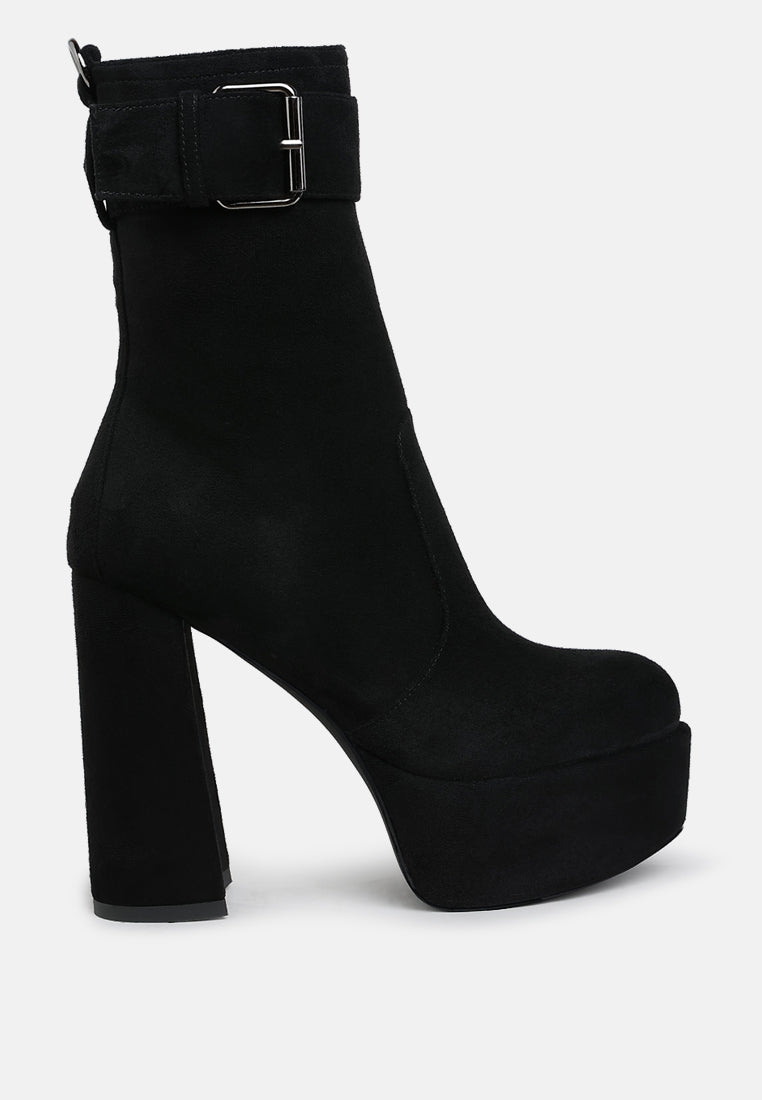 women flared block heel mid-calf boots#color_black