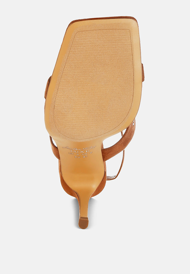 women jeweled shiny stiletto heels#color_tan