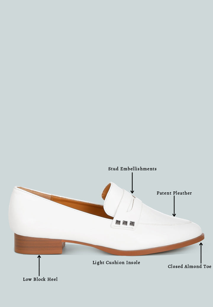 women patent pleather penny loafers#color_off-white