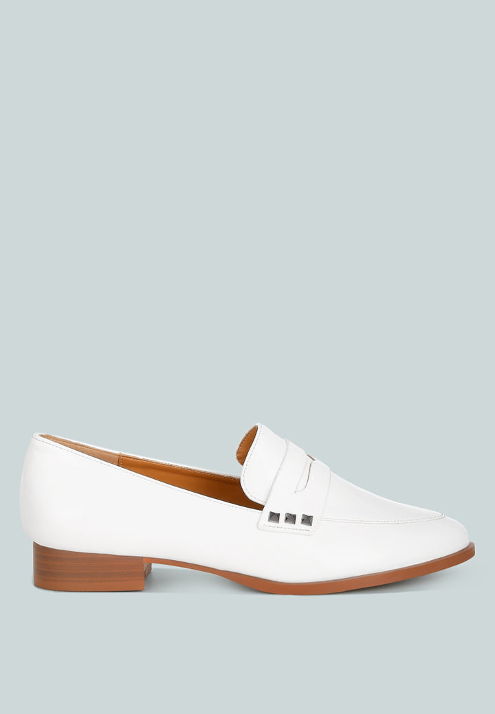 women patent pleather penny loafers#color_off-white