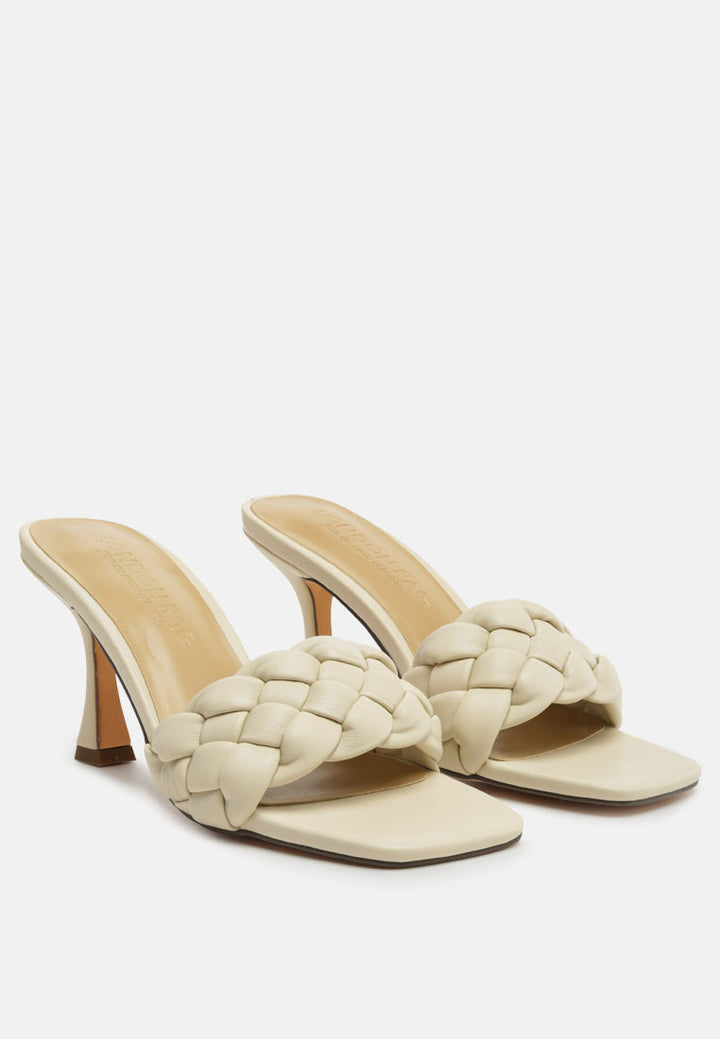 women woven strap square toe heeled sandal#color_off-white