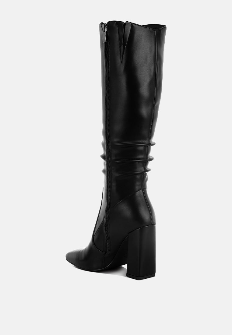 women slouchy calf boots#color_black