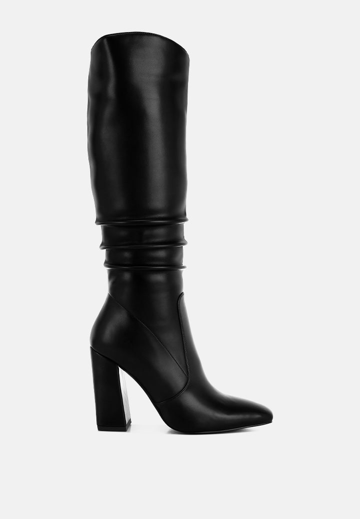 women slouchy calf boots#color_black