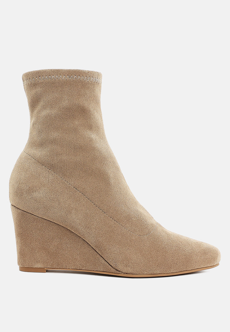 women microfiber wedge sock boots#color_beige