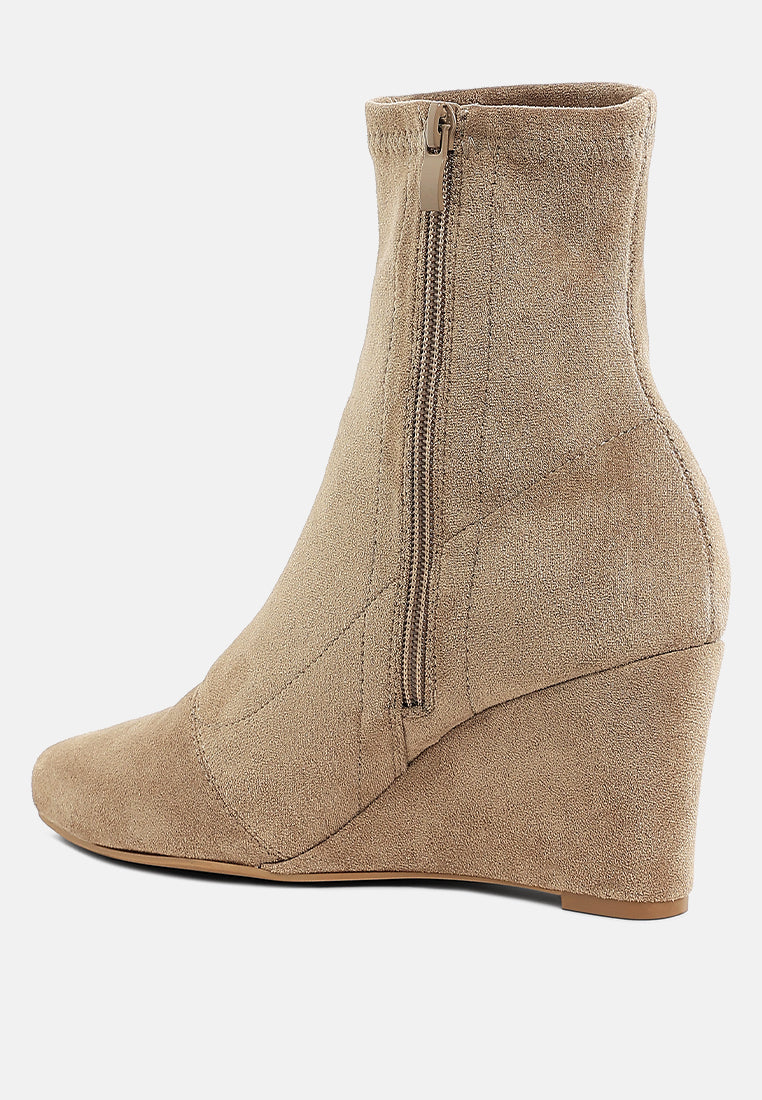 women microfiber wedge sock boots#color_beige