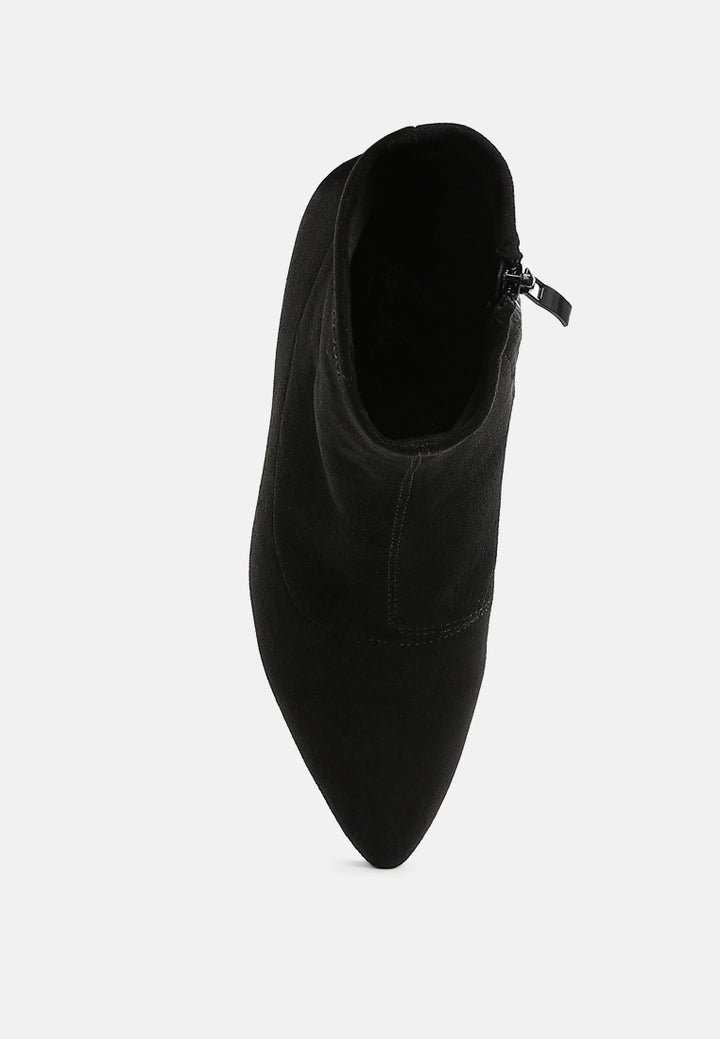 women microfiber wedge sock boots#color_black