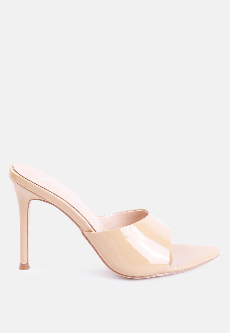 women patent pu high heel sandals#color_black