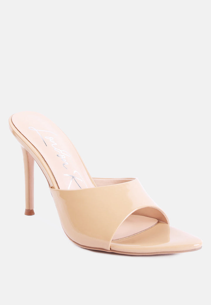 women patent pu high heel sandals#color_black