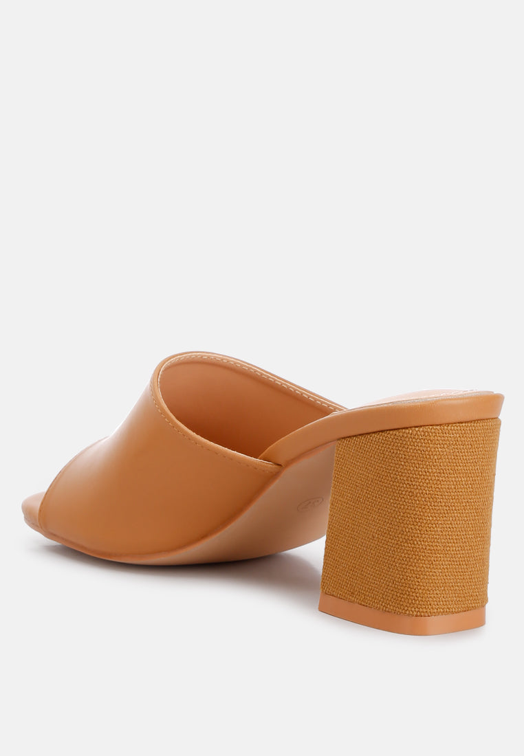women block heel slip on sandals#color_tan