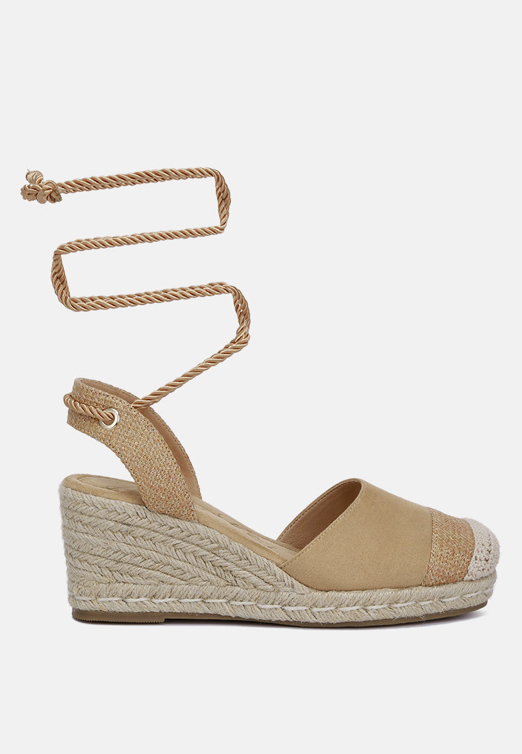 lace-up crochet espadrilles#color_tan