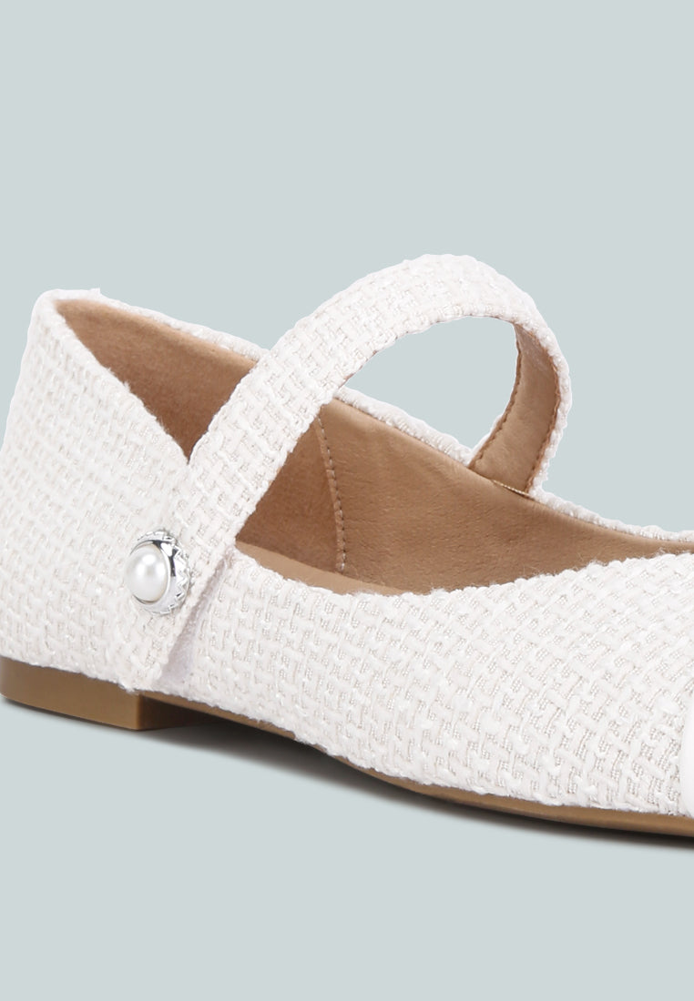 women patent toe cap satin mary jane ballerina#color_white