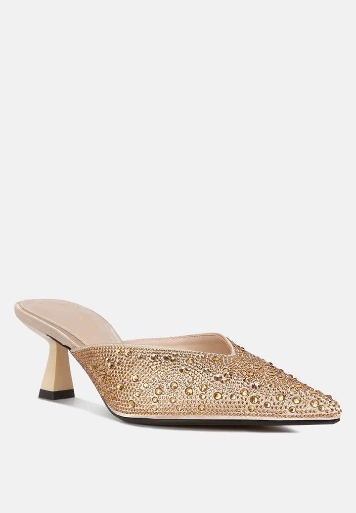 women aldora rhinestones embellished mules#color_gold