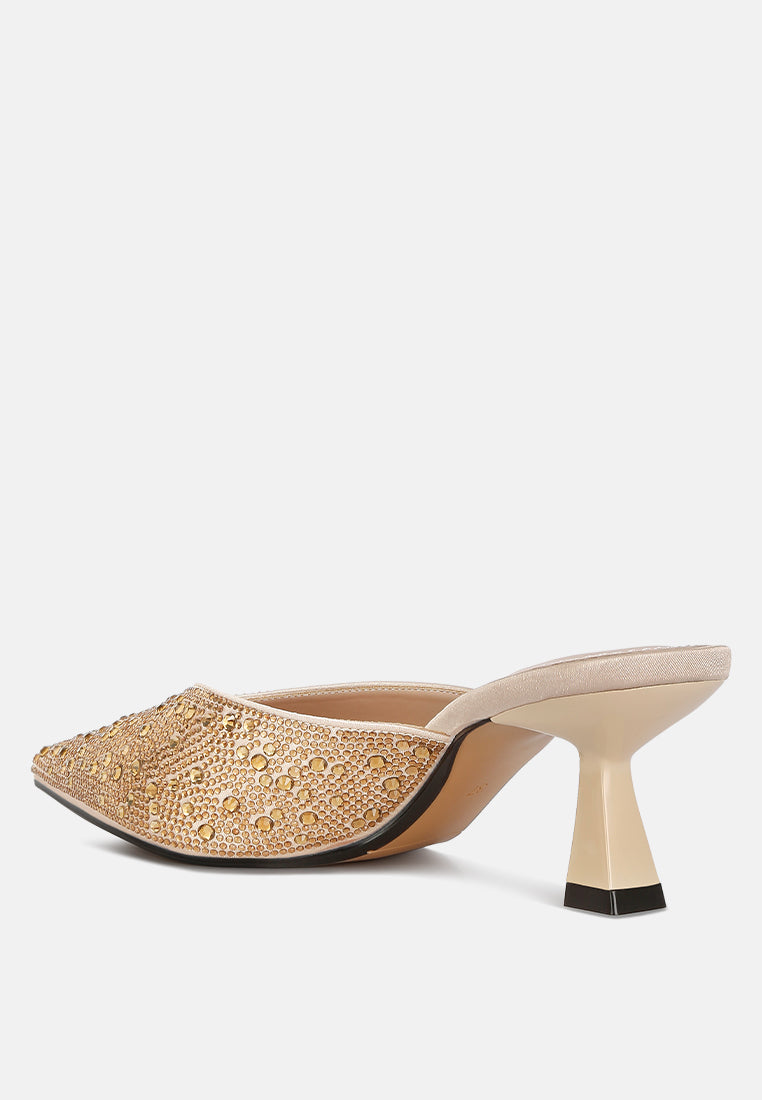 women aldora rhinestones embellished mules#color_gold