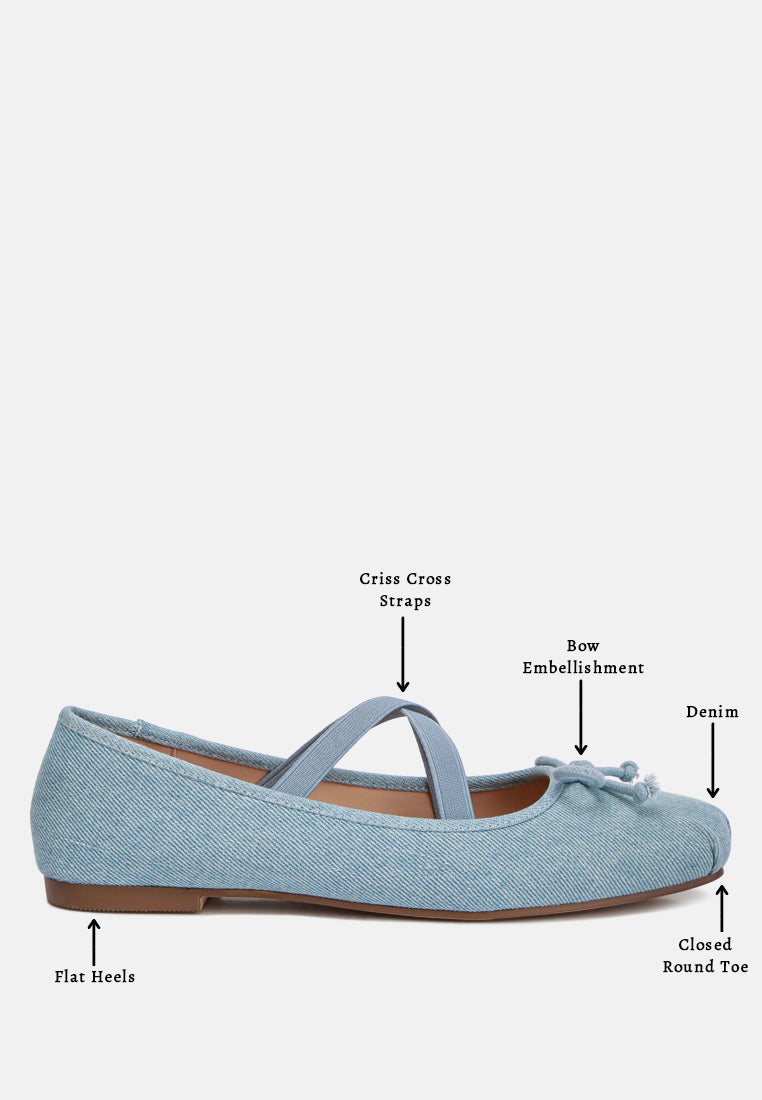 women criss cross strap ballet flats#color_blue