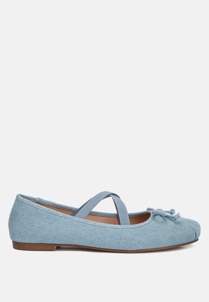 women criss cross strap ballet flats#color_blue