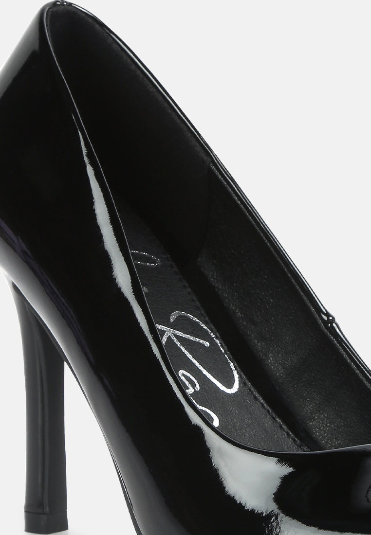 women pointed toe stiletto pumps#color_black