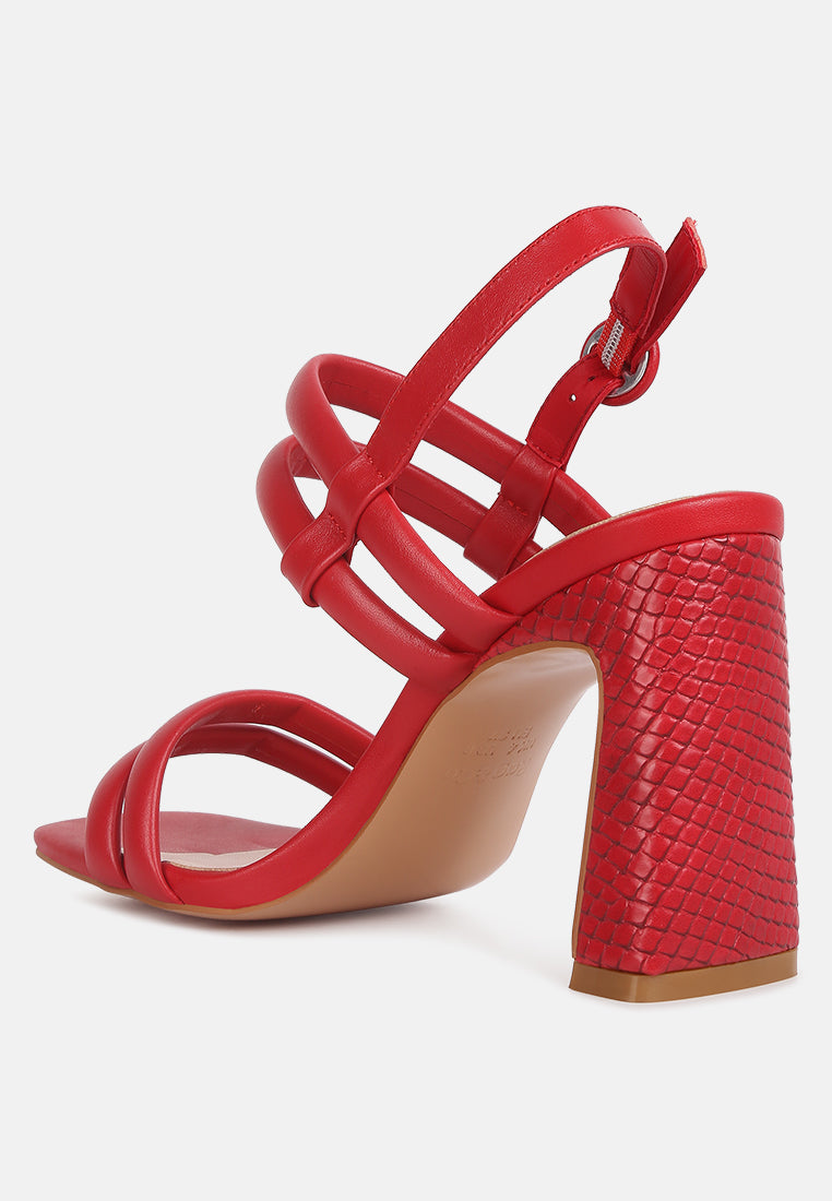 women slim block heel sandal#color_red