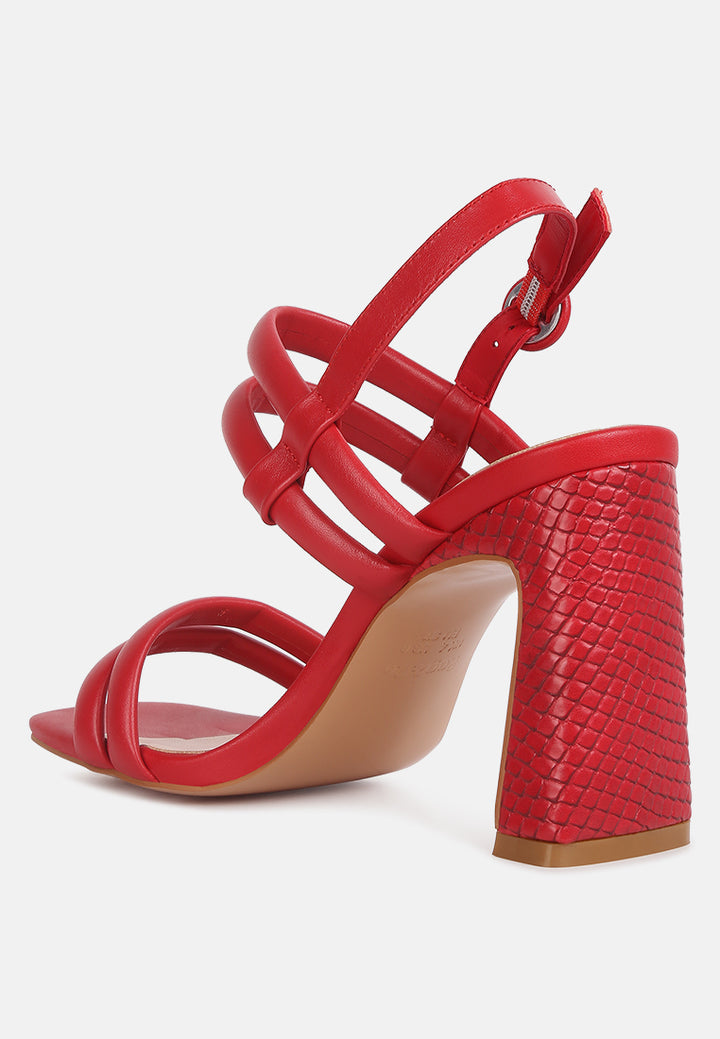 women slim block heel sandal#color_red
