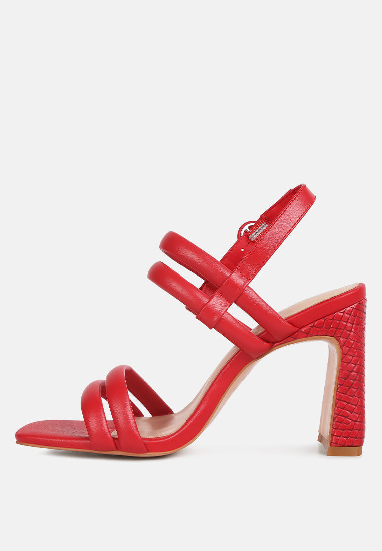women slim block heel sandal#color_red