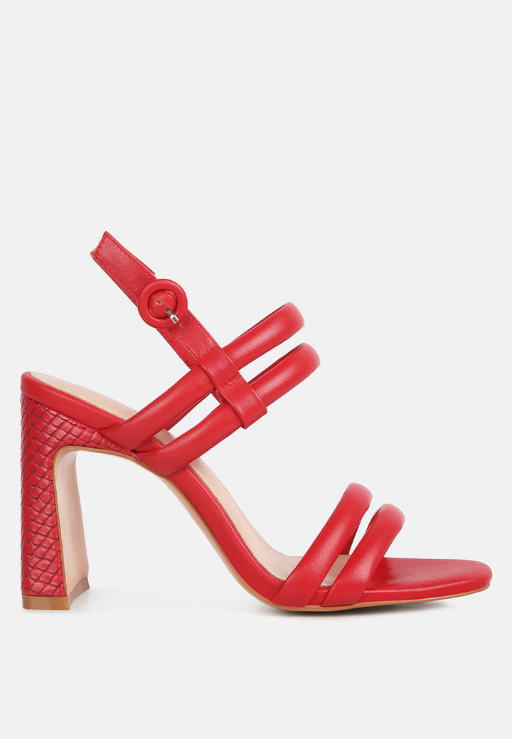 women slim block heel sandal#color_red