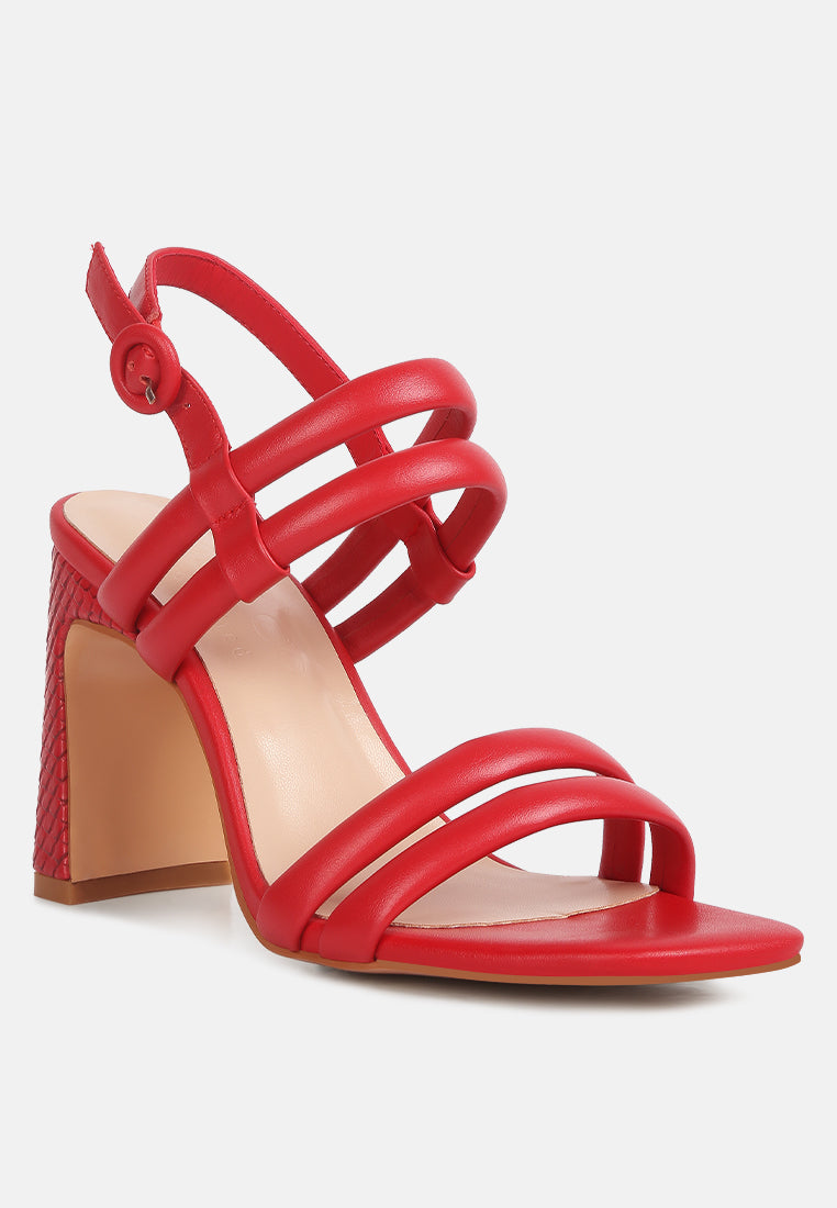 women slim block heel sandal#color_red