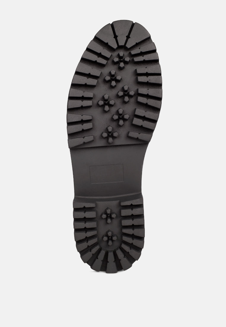 women round toe knee high platform boot#color_tan