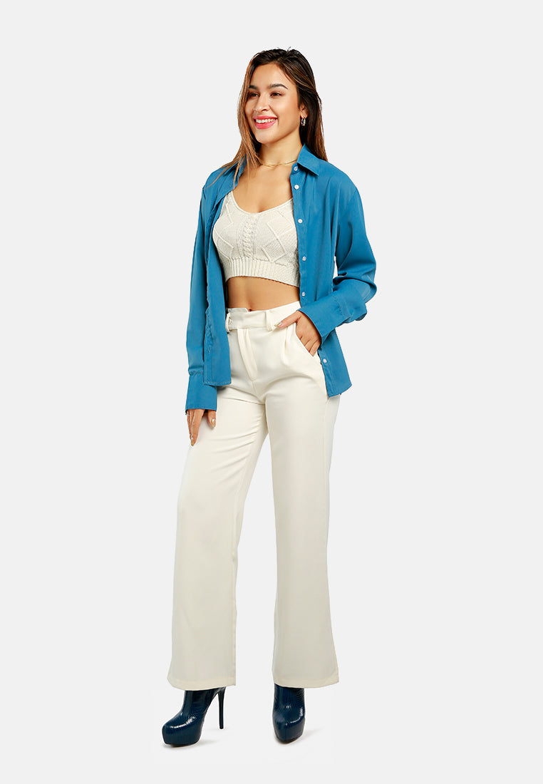 basic long sleeved collared shirt#color_blue