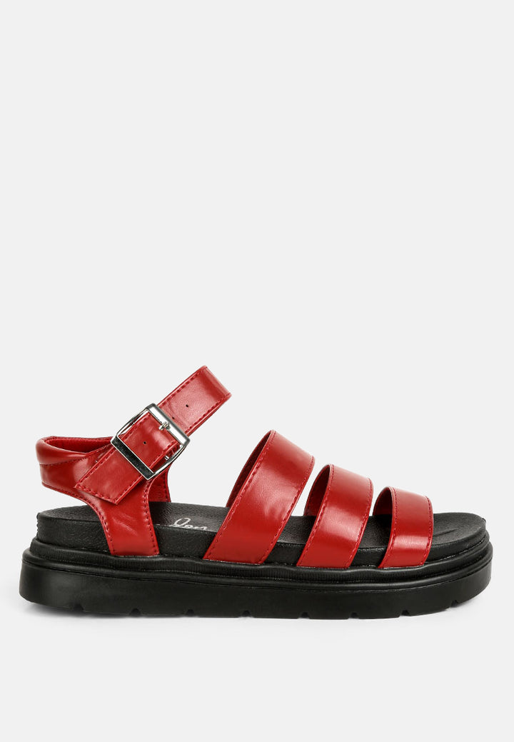 women buckle detail sandals#color_burgundy