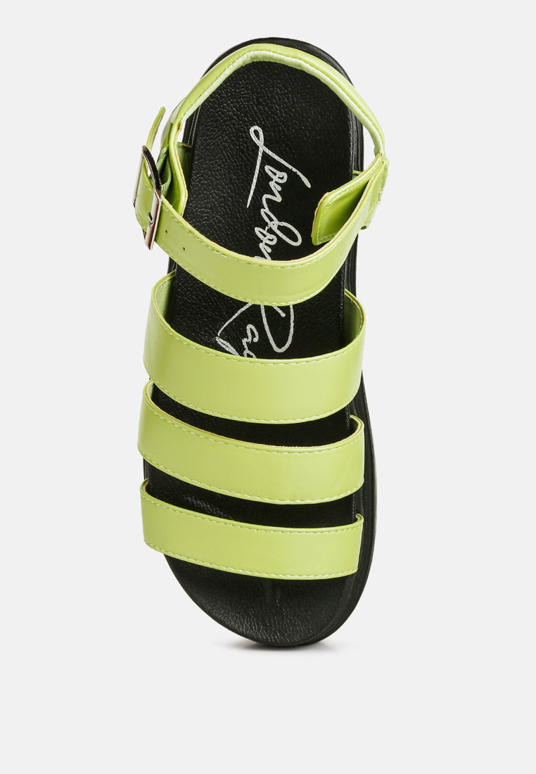 women buckle detail sandals#color_green