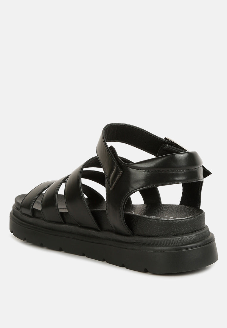 women buckle detail sandals#color_black