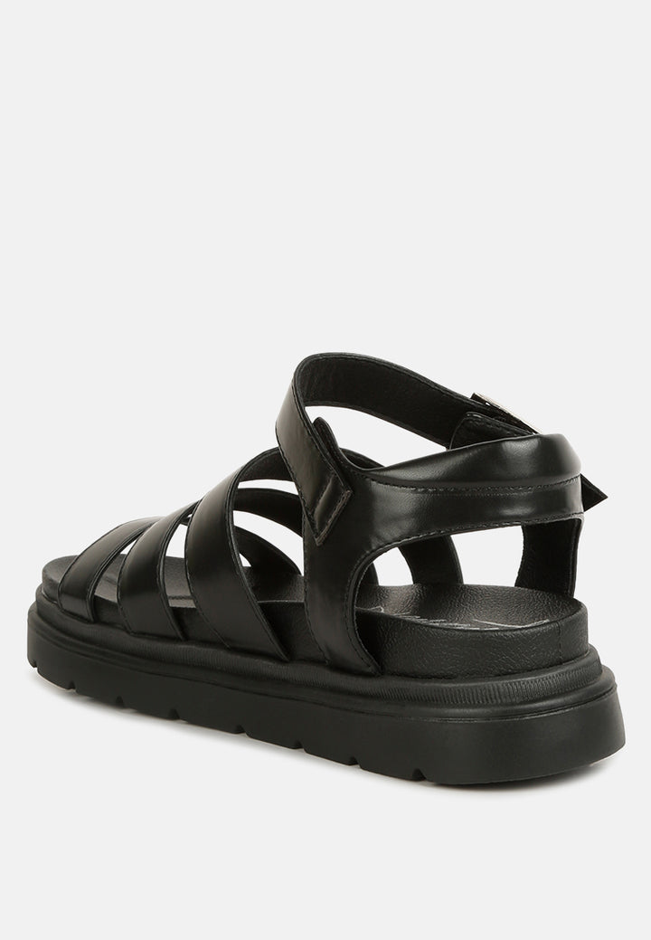 women buckle detail sandals#color_black