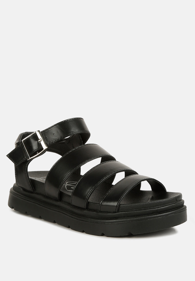 women buckle detail sandals#color_black