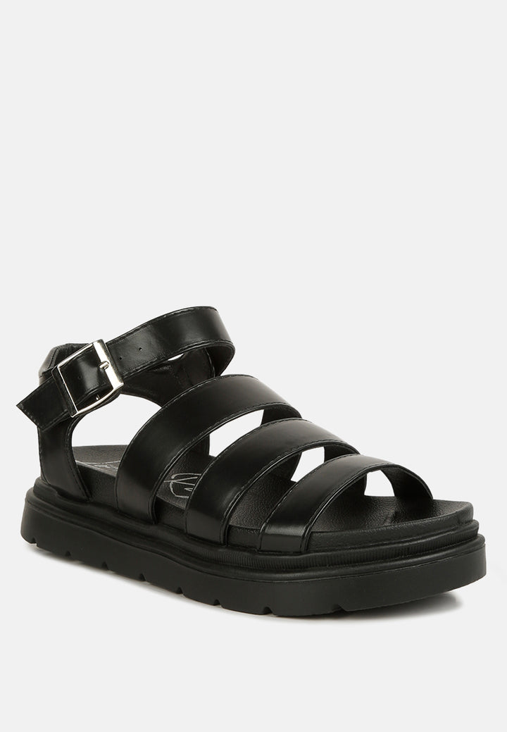 women buckle detail sandals#color_black